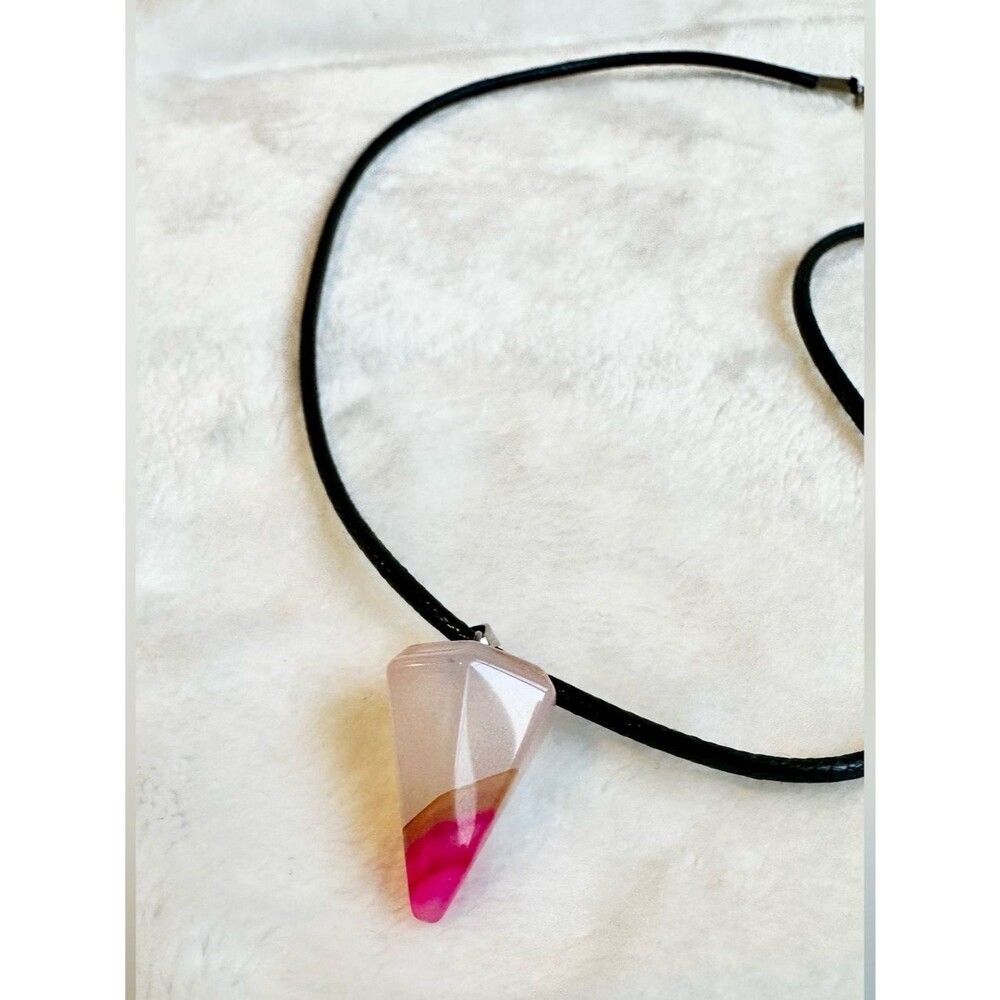 Handcrafted Pink Gradient Cone Pendant Necklace